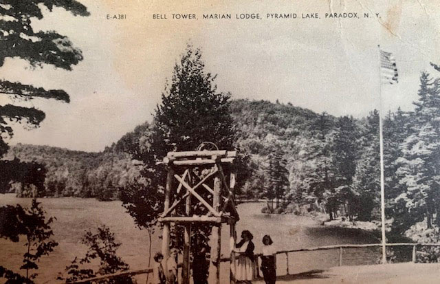 historical photo: the bell tower at marian lodge