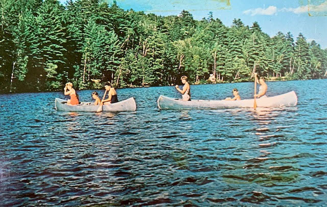 historical photo: canoeing at marian lodge