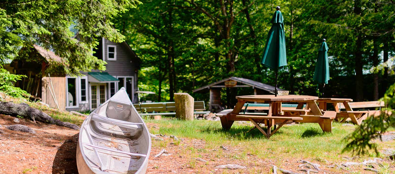 Pyramid Life Center canoe picnic tables