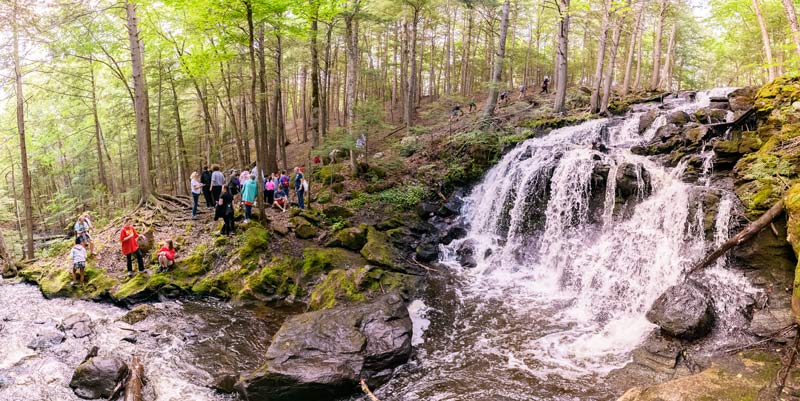 waterfall and hiking at Pyramid Life Center