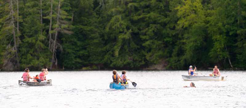 kayaking and swimming on pyramid lake